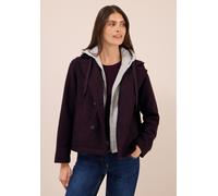 Outdoorjacke CECIL, Damen, Gr. XL (44), lila (schwarz plum), Stoff, Obermaterial: 100% Polyester. Inlay und Kapuze: 80% Baumwolle, 20% Polyester, unifarben, normal normal, ohne Ausschnitt, abgesteppt,
