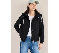 Outdoorjacke CECIL, Damen, Gr. XS (36), schwarz, Web, Obermaterial: 59% Baumwolle, 30% Polyester, 11% Polyamid; Futter: 100% Baumwolle, unifarben, comfort fit normal, ohne Ausschnitt, Bündchen, Jacken