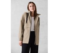 Outdoorjacke CECIL, Damen, Gr. XXL (46), beige (creamy almond beige), Stoff, 68% Polyester, 32% Baumwolle, unifarben, gerade normal, ohne Ausschnitt, Bündchen, Jacken Outdoorjacke, aus softem Material