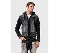 Outdoorjacke CIPO & BAXX "Jacke", Herren, Gr. 3XL, schwarz, Stoff, 100% Baumwolle, unifarben, regular fit normal, Jacken Outdoorjacke, mit abnehmbarer Innenjacke (53292766-XXXL) schwarz