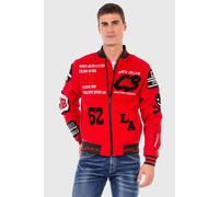 Outdoorjacke CIPO & BAXX "Jacke", Herren, Gr. S, rot, 74% Polyester, 23% Viskose, 3% Elasthan, unifarben, regular fit normal, Jacken Outdoorjacke, mit coolen Stickereien (92705215-S) rot