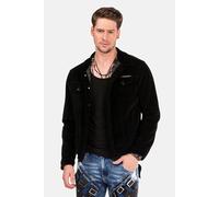 Outdoorjacke CIPO & BAXX "Jacke", Herren, Gr. XL, schwarz, Stoff, 98% Baumwolle, 2% Elasthan, unifarben, Basic, regular fit normal, Jacken Outdoorjacke, in Regular-Fit, CJ-226 (38842513-XL) schwarz
