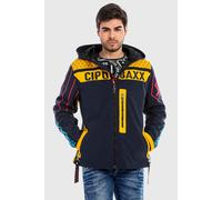 Outdoorjacke CIPO & BAXX "JACKET", Herren, Gr. S, blau (navyblau), 100% Polyester, bedruckt, regular fit normal, Jacken Outdoorjacke, im farbenfrohen Design (60186029-S) navyblau