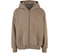 Outdoorjacke DEF "DEF Herren DEF Zip Hoody", Herren, Gr. XL, braun washed01, 80% Baumwolle, 20% Polyester, unifarben, normal, ohne Ausschnitt, Jacken Outdoorjacke (21598311-XL) braun washed01