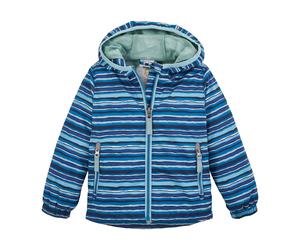 Outdoorjacke "FIOS 56 MNS JCKT", Kinder, Gr. 86/92, blau (stahlblau), Obermaterial: 100% Polyester;Futter: 100% Polyester, FIRST INSTINCT BY KILLTEC, Jacken Outdoorjacke, Funktionsjacke mit Kapuze, ve