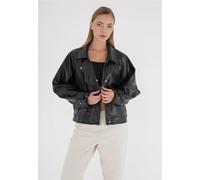 Outdoorjacke FRESHLIONS "Mina", Damen, Gr. XL, schwarz, 100% Polyester, unifarben, lang, Jacken Outdoorjacke, mit Riegeln an den Ärmeln (84013943-XL) schwarz