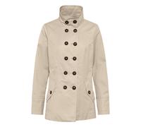 Outdoorjacke FUCHS SCHMITT, Damen, Gr. 48, beige, Web, Obermaterial: 58% Baumwolle, 42% Polyester, unifarben, regular fit normal, abgesteppte Kante, Jacken Outdoorjacke, Stehkragen, Regular Fit, Light