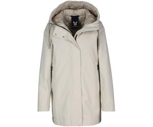 Outdoorjacke FUCHS SCHMITT "Jacke", Damen, Gr. 34, grau (kitt), Web, Obermaterial: 100% Polyester. Futter: 100% Polyester. Wattierung: 100% Polyester, clean, unifarben, normal Po-bedeckend, hoch gesch