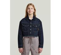Outdoorjacke G-STAR "Girls Cropped Denim Jacke", Mädchen, Gr. 8, blau (schwarz), Obermaterial: 100% Baumwolle, Jacken Outdoorjacke (41399351-8) schwarz