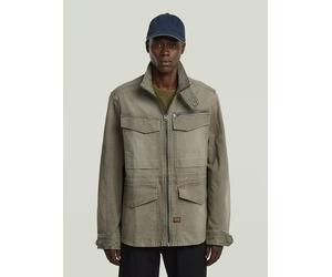 Outdoorjacke G-STAR "Rovic Slim Field Jacke", Herren, Gr. M, grün (vintage dust turf), Obermaterial: 50% Baumwolle, 48% Baumwolle, 2% Elasthan, Jacken Outdoorjacke (76370336-M) vintage dust turf