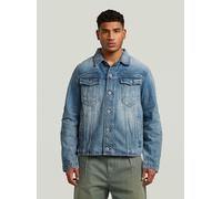 Outdoorjacke G-STAR "Slim 3D Dart Jacke", Herren, Gr. M, blau (antique faded patina blau), Obermaterial: 75% Baumwolle, 25% Baumwolle, Jacken Outdoorjacke (52325911-M) antique faded patina blau