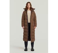 Outdoorjacke G-STAR "Whistler Long Puffer", Damen, Gr. XXS, potting soil, Obermaterial: 50% Polyester, 50% Polyester, Jacken Outdoorjacke (28536063-XXS) potting soil