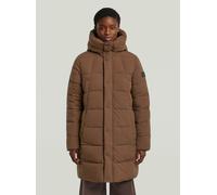 Outdoorjacke G-STAR "Whistler Mid Puffer", Damen, Gr. XXS, braun (potting soil), Obermaterial: 50% Polyester, 50% Polyester, Jacken Outdoorjacke (40271111-XXS) potting soil