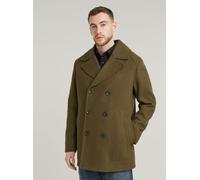 Outdoorjacke G-STAR "Wool Peacoat", Herren, Gr. L, grün (schwarz olive), Obermaterial: 70% Wolle, 30% Polyamid, Jacken Outdoorjacke (63855423-L) schwarz olive