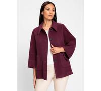 Outdoorjacke HEINE, Damen, Gr. 44, rot (bordeaux), 50% Polyester, 50% Wolle, meliert, unifarben, Jacken Outdoorjacke (58601204-44) bordeaux