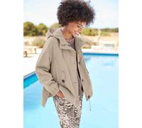 Outdoorjacke HEINE, Damen, Gr. 48, beige (sesam), 63% Baumwolle, 31% Polyester, 6% Polyamid, unifarben, Jacken Outdoorjacke (21813938-48) sesam