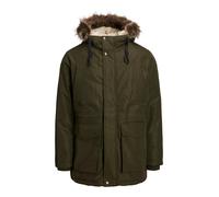 Outdoorjacke JACK & JONES "JJDAVID PARKA JACKET", Damen, Gr. M, grün (rosin), Web, Obermaterial: 100% Polyester, unifarben, regular fit, Jacken Outdoorjacke (20578752-M) rosin