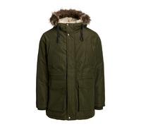 Outdoorjacke JACK & JONES "JJDAVID PARKA JACKET", Herren, Gr. M, grün (rosin), Web, Obermaterial: 100% Polyester, unifarben, regular fit, Jacken Outdoorjacke (20578752-M) rosin