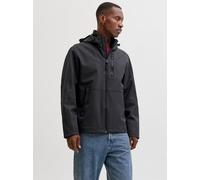 Outdoorjacke JACK & JONES "JJEADAM DOVER JACKET SN", Herren, Gr. XL, schwarz, Web, Obermaterial: 100% Polyester, unifarben, normal, Jacken Outdoorjacke, mit Kaputze (70544044-XL) schwarz