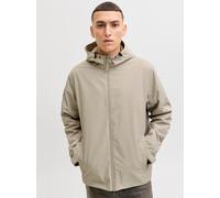 Outdoorjacke JACK & JONES "JJEFLYNN FUNCTIONAL JACKET NOOS", Herren, Gr. XS, beige (string), Web, Obermaterial: 100% Polyester, unifarben, regular fit hüftlang, hoch geschlossener Ausschnitt, Jacken O