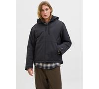 Outdoorjacke JACK & JONES "JJEPARKER DOVER JACKET SN", Herren, Gr. S, schwarz, Web, Obermaterial: 100% Polyester, unifarben, regular fit, hoch geschlossener Ausschnitt, Jacken (14944705-S) schwarz