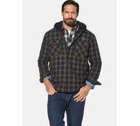 Outdoorjacke JAN VANDERSTORM "Outdoorhemd OLSDAL", Herren, Gr. 3XL, grün (oliv kariert), Obermaterial: 100% Baumwolle CO., Jacken Outdoorjacke (96200512-XXXL) oliv kariert