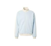 Outdoorjacke KARL KANI "Karl Kani Signature Sidestripe Pique Trackjacket", Herren, Gr. M, light blau, sanftes weiß, 55% Polyester, 39% Baumwolle, 6% Elasthan, unifarben, normal, amerikanischer Ausschn