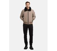 Outdoorjacke KHUJO "Ginster", Herren, Gr. L (52), beige (mittelgrau), Obermaterial: 83% Polyester, 17% Elasthan. Innenfutter: 100% Nylon. Wattierung: 100% Polyester, regular fit hüftbedeckend, Ärmel o