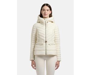 Outdoorjacke KHUJO "Lorella", Damen, Gr. S (36), weiß (sanftes weiß), Obermaterial: 100% Nylon. Innenfutter: 100% Nylon. Wattierung: 100% Polyester, figurbetont hüftbedeckend, hoch geschlossener Aussc