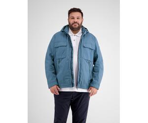 Outdoorjacke LERROS "Blouson mit abnehmbarer Kapuze", Herren, Gr. 3XL, blau (crispy blau), 75% Baumwolle, 25% Polyamid, Jacken Outdoorjacke (28710030-XXXL) crispy blau
