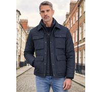 Outdoorjacke LERROS "Maskuline 2in1 Jacke mit herausnehmbarer Weste", Herren, Gr. S, blau (blau night), 100% Polyester, Jacken Outdoorjacke (72437440-S) blau night