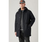 Outdoorjacke LEVI'S, Damen, Gr. XL, schwarz (jet schwarz), Obermaterial: 55% Baumwolle, 45% Polyester, unifarben, regular fit Po-bedeckend, ohne Ausschnitt, gerader Abschluss, Jacken Outdoorjacke, mit