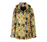 Outdoorjacke MADELEINE "Jacke Bedruckte Outdoorjacke mit Kapuze", Damen, Gr. 38, gelb (limone, multicolor), Obermaterial: 100% Polyester PES., Modern, Jacken Outdoorjacke (13421350-38) limone, multico