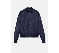 Outdoorjacke MADELEINE "Jacke Bomberjacke in cooler Leder-Optik", Damen, Gr. 42, blau (nachtblau), Obermaterial: 100% Polyurethan PU., Jacken Outdoorjacke (32626229-42) nachtblau