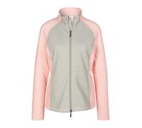 Outdoorjacke MADELEINE "Jacke Jacke im Colourblocking-Stil", Damen, Gr. 46, grau (steingrau, hellpeach), Obermaterial: 70% Polyester PES. 27% Baumwolle CO. 3% Elasthan EL., Modern, Jacken Outdoorjacke