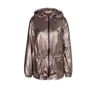 Outdoorjacke MADELEINE "Jacke Kapuzenjacke im Metallic-Look", Damen, Gr. 40, beige (platin), Obermaterial: 100% Polyamid PA., Modern, Jacken Outdoorjacke (85567803-40) platin