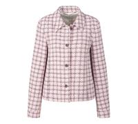 Outdoorjacke MADELEINE "Jacke Tweedjacke mit Hemdkragen", Damen, Gr. 46, rosa (eisrose, multicolor), Obermaterial: 70% Baumwolle CO. 25% Polyester PES. 5% sonstige Fasern AF., Modern, Jacken Outdoorja