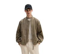 Outdoorjacke MARC O'POLO "aus Bio-Baumwoll-Twill", Herren, Gr. L, frozen taupe, Obermaterial: 100% Baumwolle; Futter: 100% Baumwolle, unifarben, regular fit, Rippbündchen, Jacken Outdoorjacke (4244872