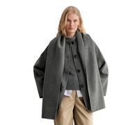 Outdoorjacke MARC O'POLO "aus Doubleface-Wolle-Mix", Damen, Gr. 32, warm granite melange, Obermaterial: 51% Wolle (Schafwolle), 46% Polyester, 1% Lyocell, 1% Viskose, 1% Polyamid, unifarben, relaxed f