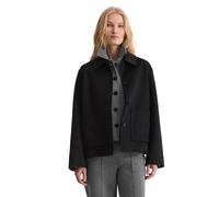 Outdoorjacke MARC O'POLO "aus edlem Woll-Doubleface", Damen, Gr. 40, schwarz, Obermaterial: 50% Wolle, 47% Polyester, 3% Sonstige Fasern, unifarben, regular fit, Jacken Outdoorjacke (75647102-40) schw