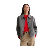 Outdoorjacke MARC O'POLO "aus edlem Woll-Doubleface", Damen, Gr. 42, warm granite melange, Obermaterial: 50% Wolle, 50% Polyester, unifarben, regular fit, Jacken Outdoorjacke (97894147-42) warm granit