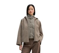 Marc OPolo Casual - Woll-Kapuzen-Cape-Jacke relaxed Stone Taupe Melange - Gr. - 40