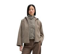 Outdoorjacke MARC O'POLO "aus hochwertigem Melange-Doubleface", Damen, Gr. 46, stone taupe melange, Obermaterial: 50% Wolle, 47% Polyester, 3% Sonstige Fasern, unifarben, relaxed fit, blind abgesteppt