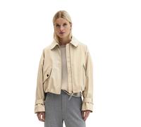 Outdoorjacke MARC O'POLO "aus Organic Cotton-Lyocell-Mix", Damen, Gr. 46, linen beige, Obermaterial: 50% Baumwolle, 50% Lyocell. Futter: 100% Polyester, unifarben, regular fit, normaler Saum, Jacken O
