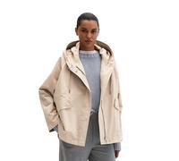 Outdoorjacke MARC O'POLO "aus Organic Cotton-Twill", Damen, Gr. 42, linen beige, Obermaterial: 100% Baumwolle; Futter: 100% Baumwolle, unifarben, relaxed fit, normaler Saum, Jacken Outdoorjacke (53145