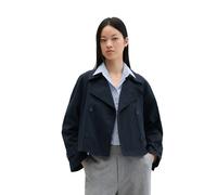 Kurzjacke MARC O'POLO, Damen, Gr. 44, deep night blau, Twill, Obermaterial: 100% Baumwolle, relaxed fit kurz, Jacken Kurzjacke, Trenchjacke relaxed aus Organic Cotton-Twill (77493452-44) deep night bl