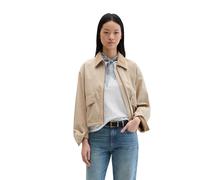 Outdoorjacke MARC O'POLO "aus Organic Cotton-Twill", Damen, Gr. 46, beige (linen beige), Obermaterial: 100% Baumwolle. Futter: 100% Baumwolle, unifarben, regular fit, normaler Saum, Jacken Outdoorjack