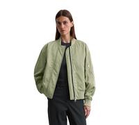 Outdoorjacke MARC O'POLO "aus recyceltem Polyester-Twill", Damen, Gr. 42, smooth sage, Obermaterial: 100% Polyester; Füllung: 100% Polyamid; Futter: 100% Polyamid, unifarben, casual, regular fit, Lang