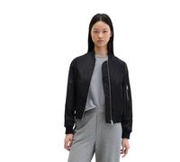 Outdoorjacke MARC O'POLO "aus recyceltem Shiny-Polyester-Twill", Damen, Gr. 42, deep night blau, Obermaterial: 100% Polyester, unifarben, regular fit, Rippbündchen, Jacken Outdoorjacke (87652325-42) d