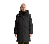 Outdoorjacke MARC O'POLO "aus recyeltem Polyester-Twill WR", Damen, Gr. 36, schwarz, Obermaterial: 100% Polyester; Füllung: 100% Polyamid; Futter: 100% Polyamid, unifarben, tailliert, Strickbündchen,